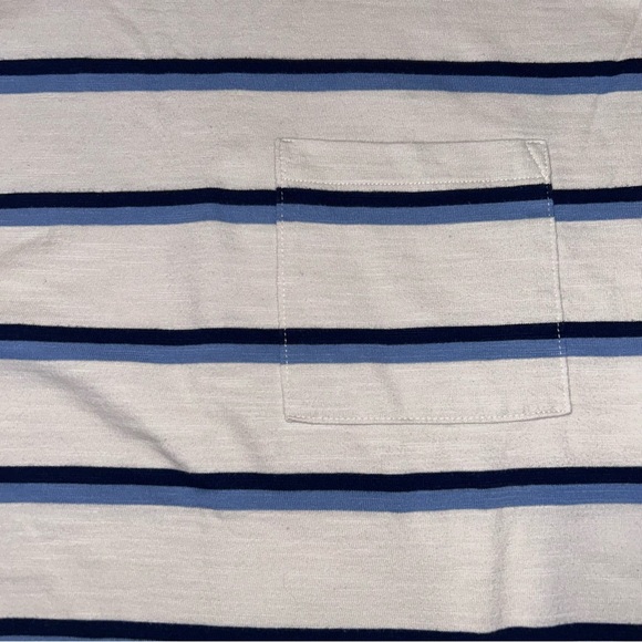 Old Navy light gray with Blue Striped Tee NWOT - Picture 2 of 4